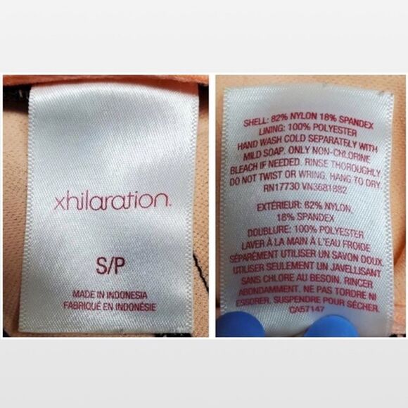 Xhilartion Swimwear Bikini Bandeau Top Womens Small Petite Black Bathing Suit - Picture 16 of 16